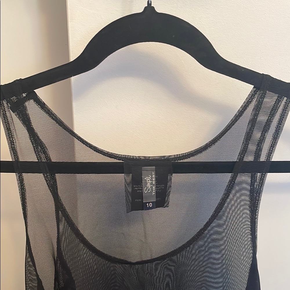 Elegant Black Sheer Dress - Picture 2 of 6